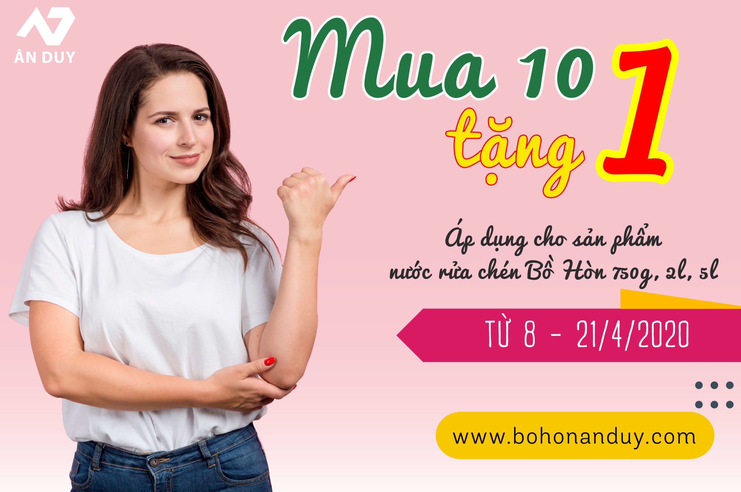 Nước rửa chén Bồ Hòn MUA 10 TẶNG 1